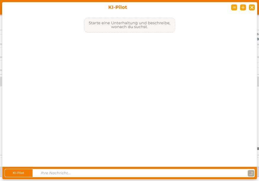 KI Pilot Schnelleingabezeile Offen