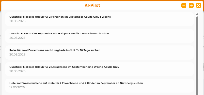 KI Pilot Vergangene Unterhaltungen