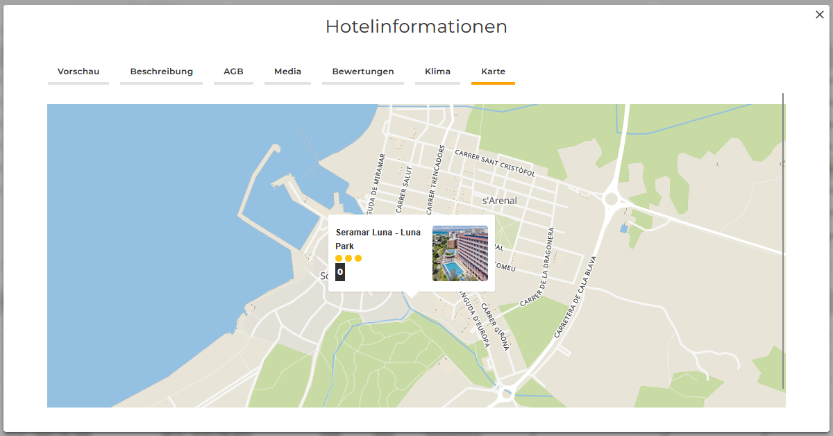 Hotelinformationen - Karte